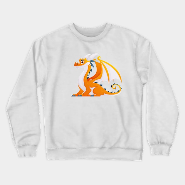 Majestic Yellow Dragon with Enormous Wings Crewneck Sweatshirt by Javvani